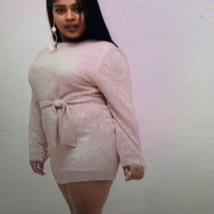 Asos Club L Plus all over sequin shift dress